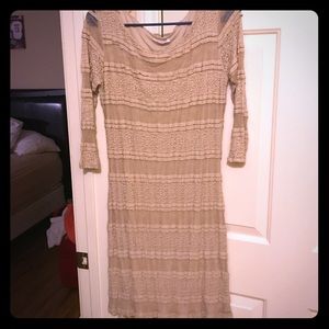 Lace brand new beige dress