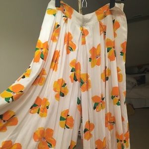 Vintage floral wide-leg pant