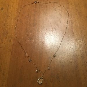 Hanging clear stone necklace - Boutique