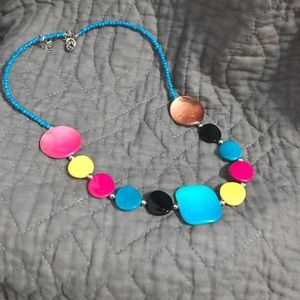 Multicolored statement necklace