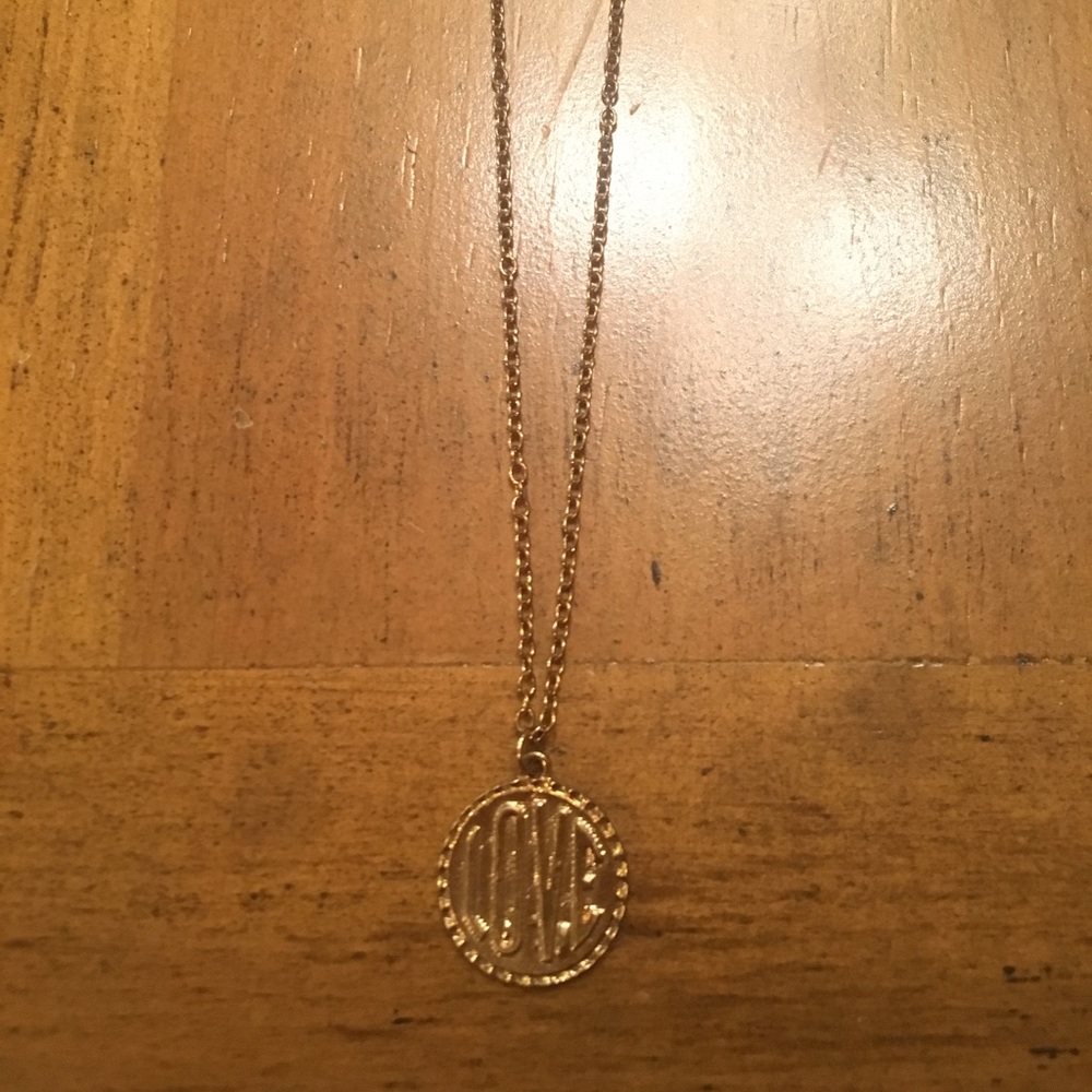 Long LOVE pendant necklace