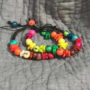 Natural tones wooden bracelets