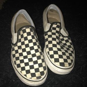 Checkered Slip On Vans