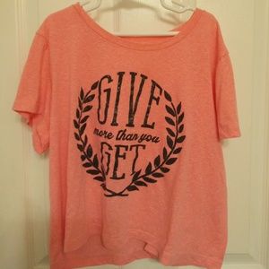 "Give more than you get" Crop top