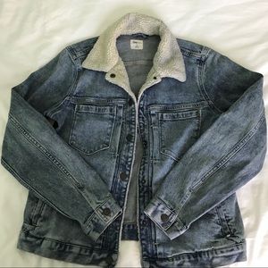 gap fleece lined denim jacket