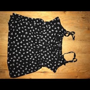Torrid 2x black and white butterfly tank 3x