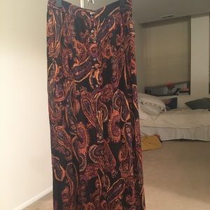 Boho gypsy maxi skirt