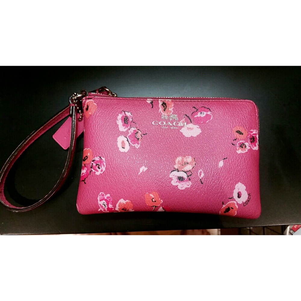 Coach floral wallet wristlet