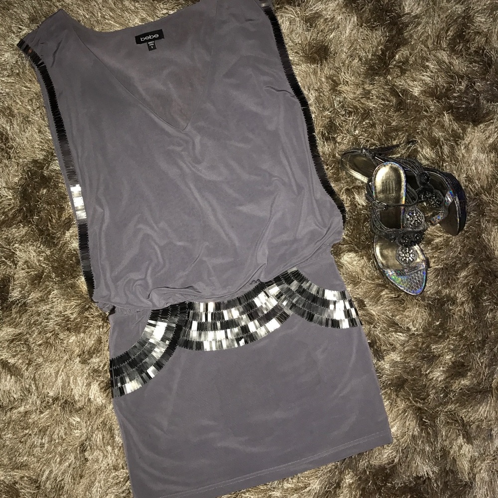 Bebe Grey Cocktail Dress