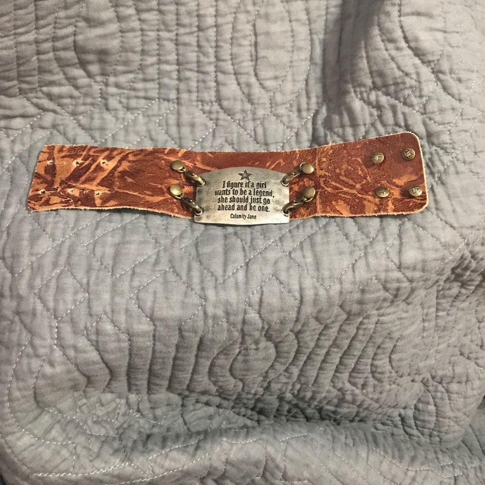 Leather strap bracelet
