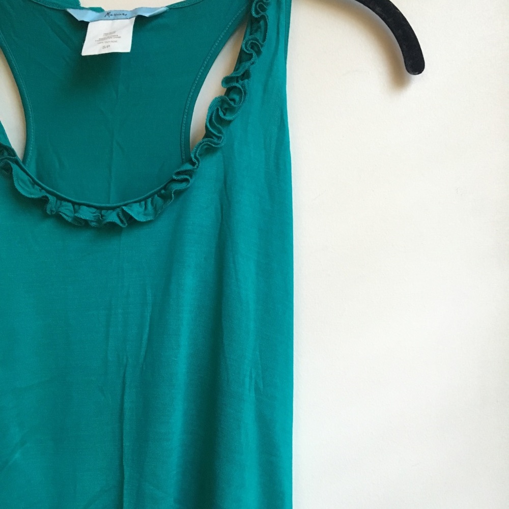 Marciano Ruffled Racerback Silk Tank - Picture 3 of 4