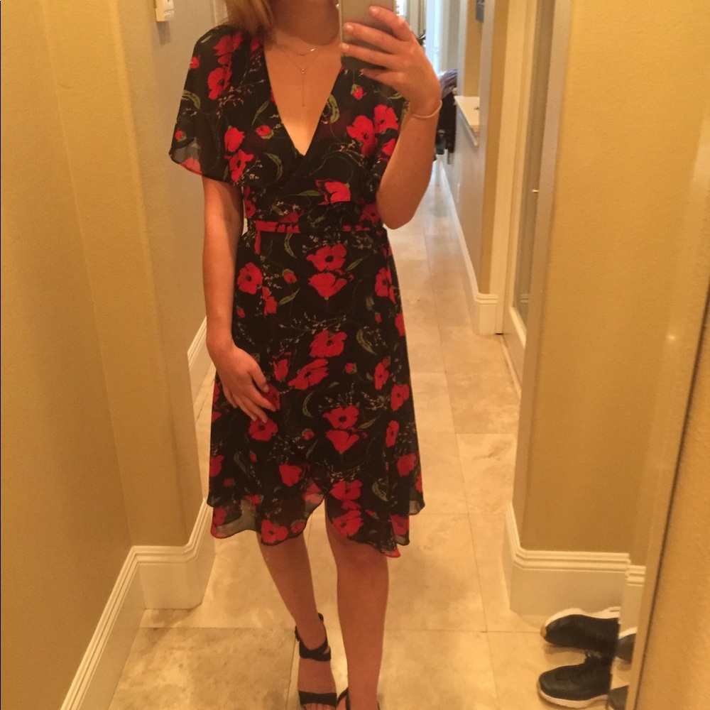 Floral wrap dress