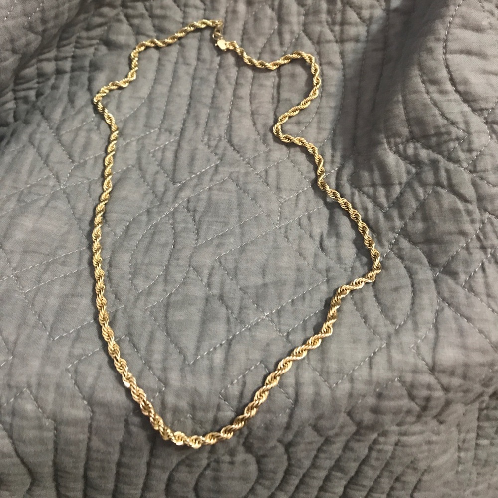 Simple braided gold chain