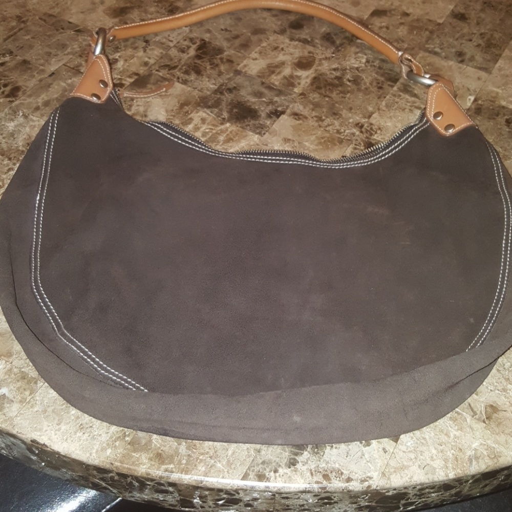 Gap Chocolate Brown and Tan Suede Purse