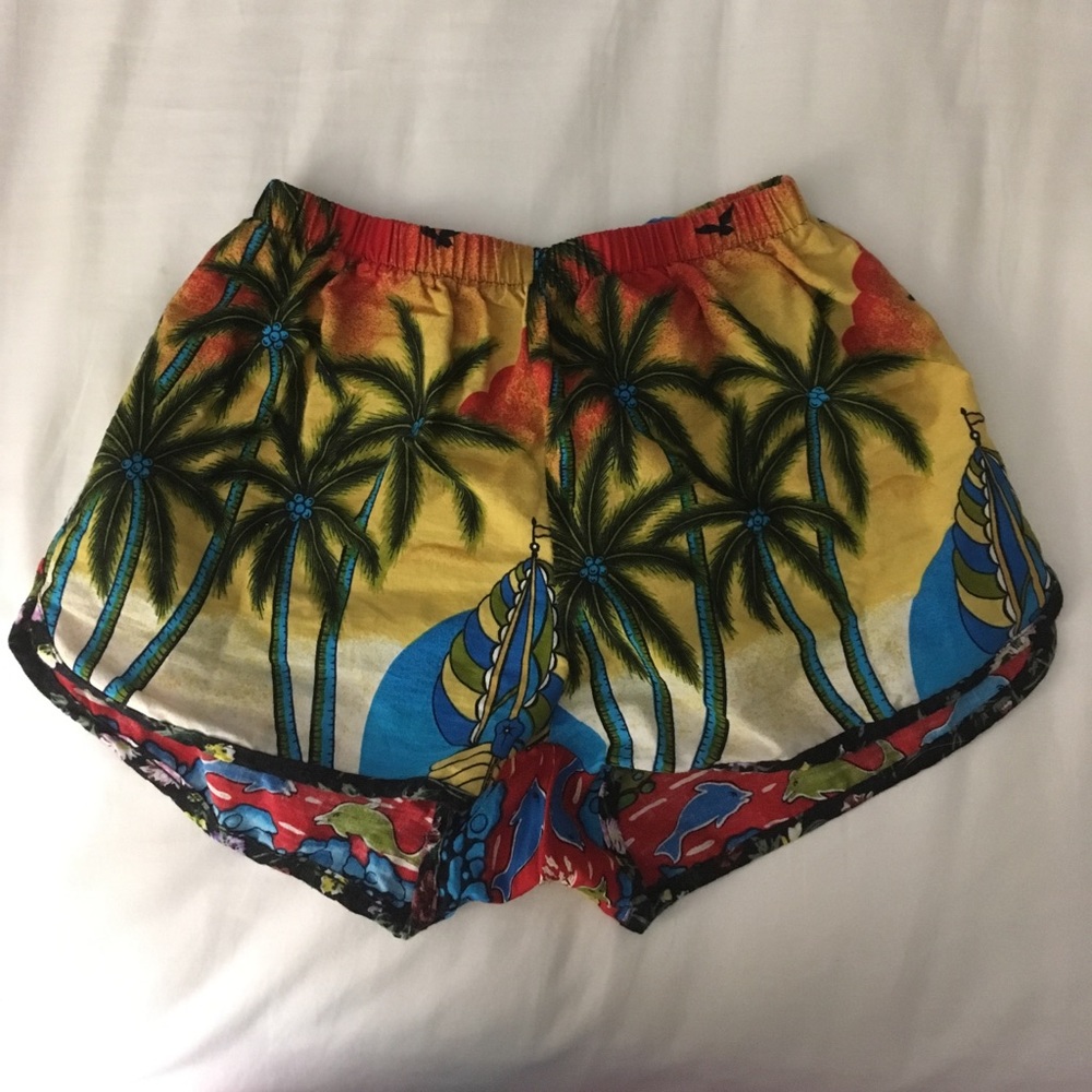 Urban Renewal Vintage Tropical Dolphin Shorts XS