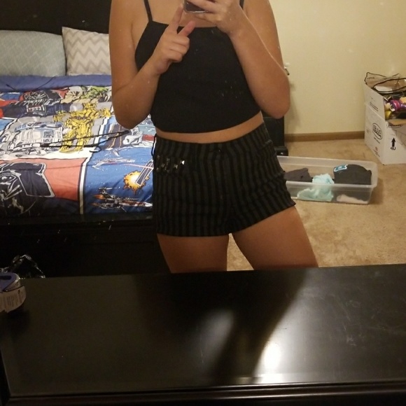 Hot Topic Pants - High waisted pinstripe shorts