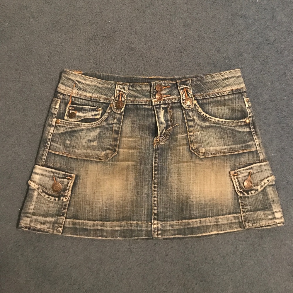 Jean mini skirt