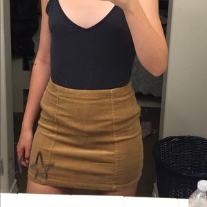 tan corduroy skirt