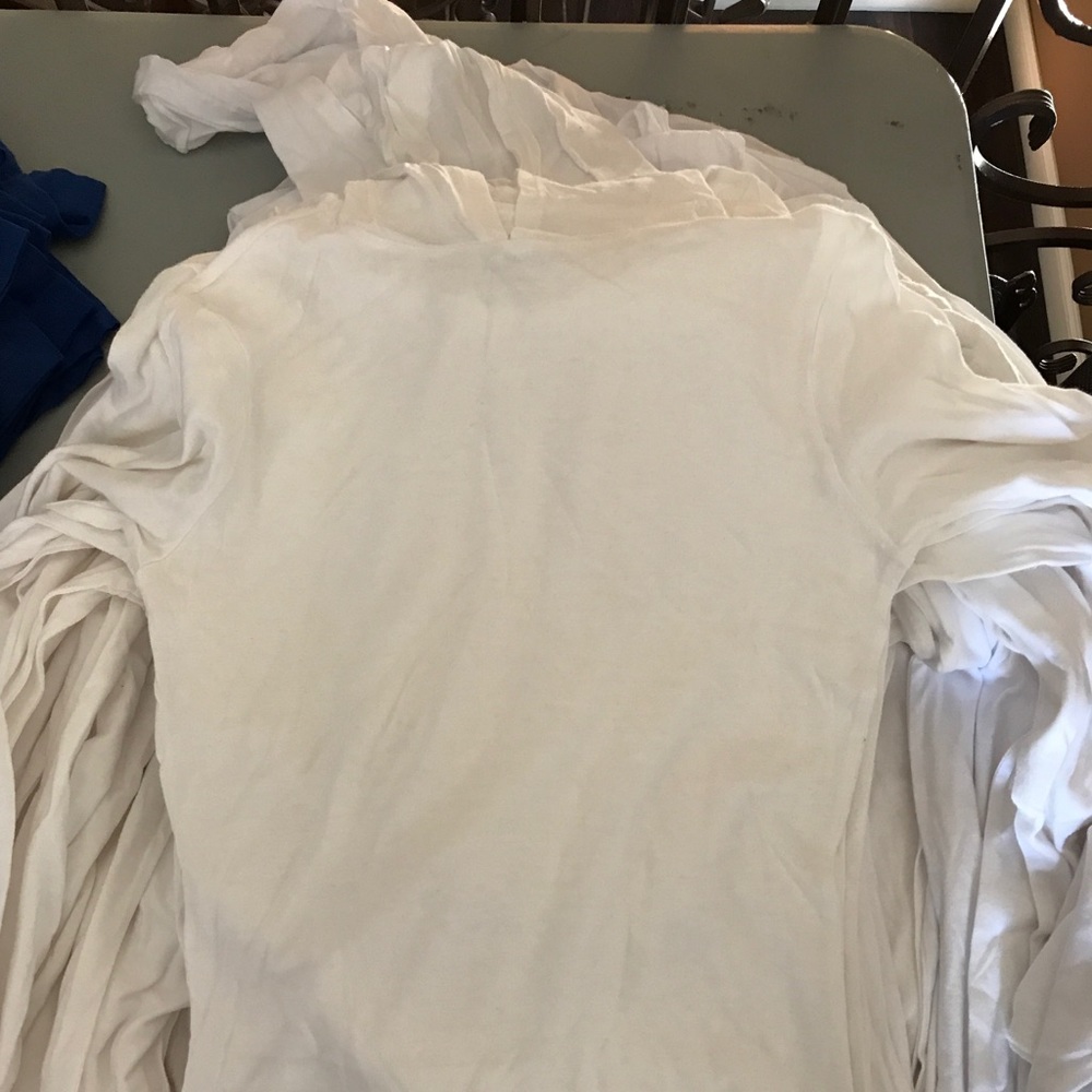 Long sleeve thin T shirt W/ hoodie for women