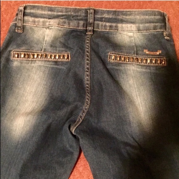 Nearly New! Handmade Crystal Embossed Jeans - Picture 3 of 4