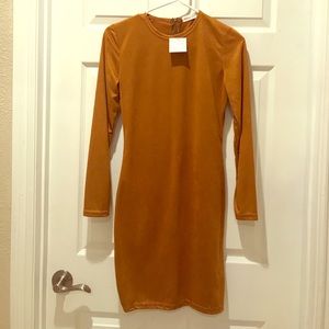 Tan suede dress
