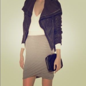 NWT T by Alexander Wang jersey ruched skirt