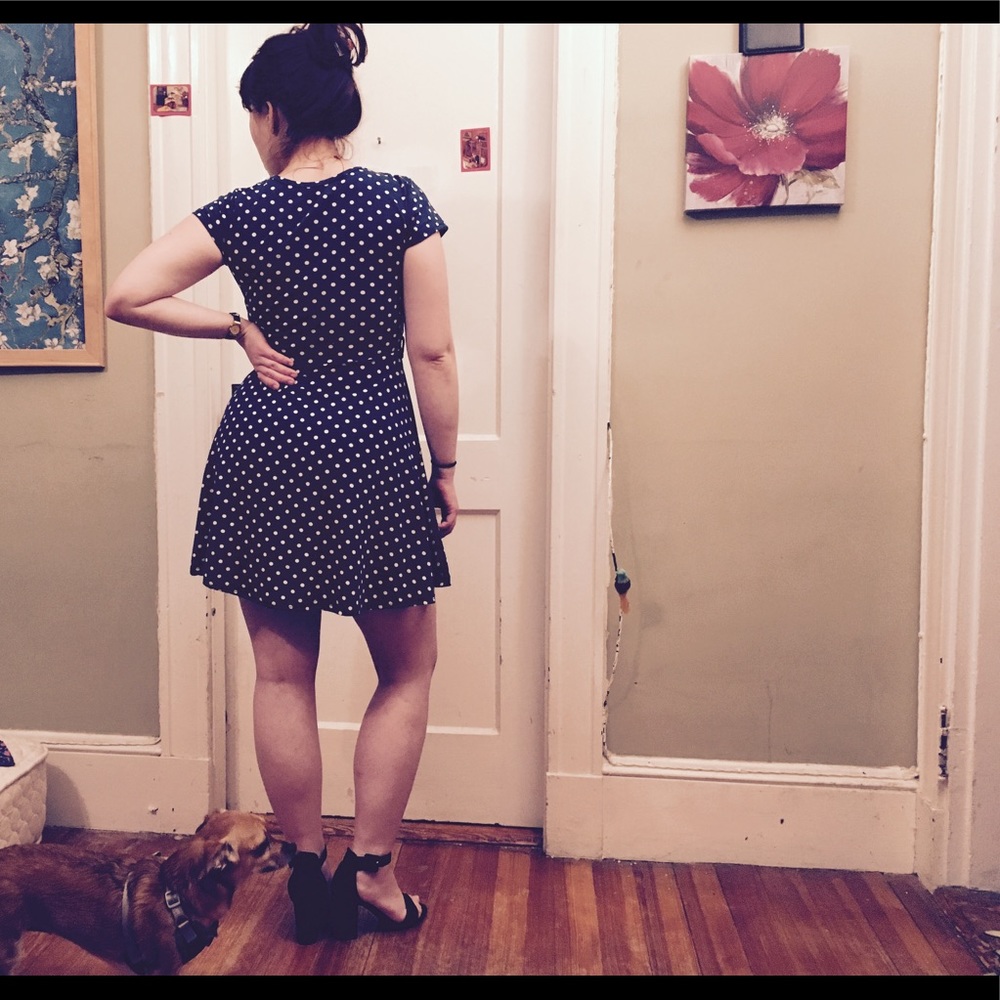 Polka dot pinup dress