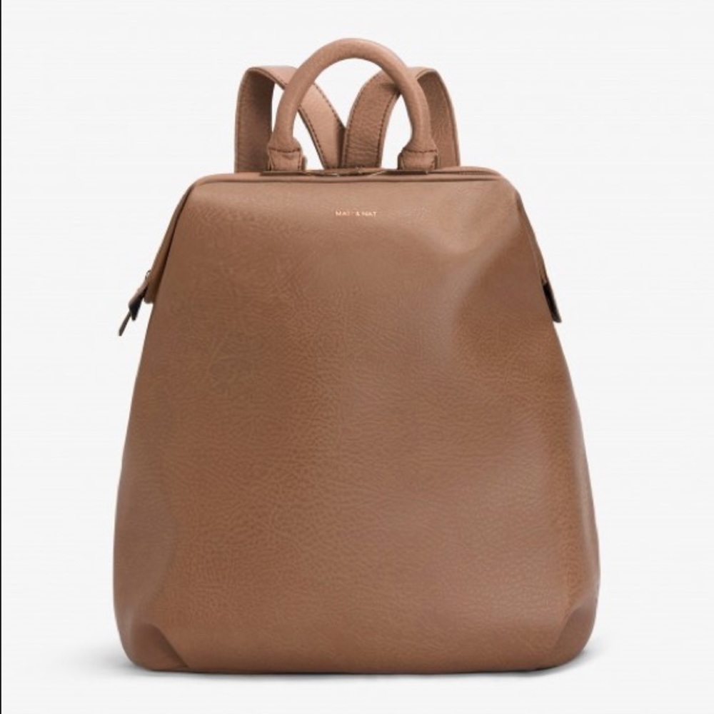 Vegan Leather Tan Matt & Nat Backpack