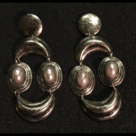 Metal Drop Earrings - Picture 3 of 3