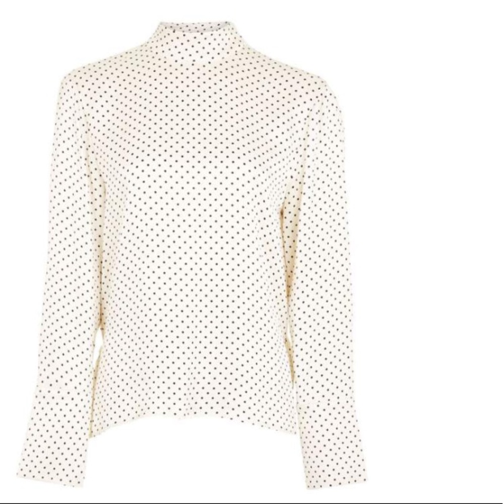 Topshop Boutique silk polka dot print blouse