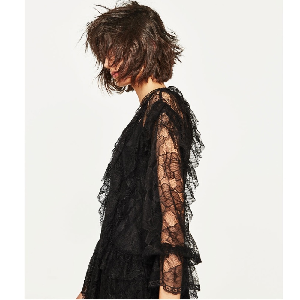 Zara black lace dress - Picture 4 of 8