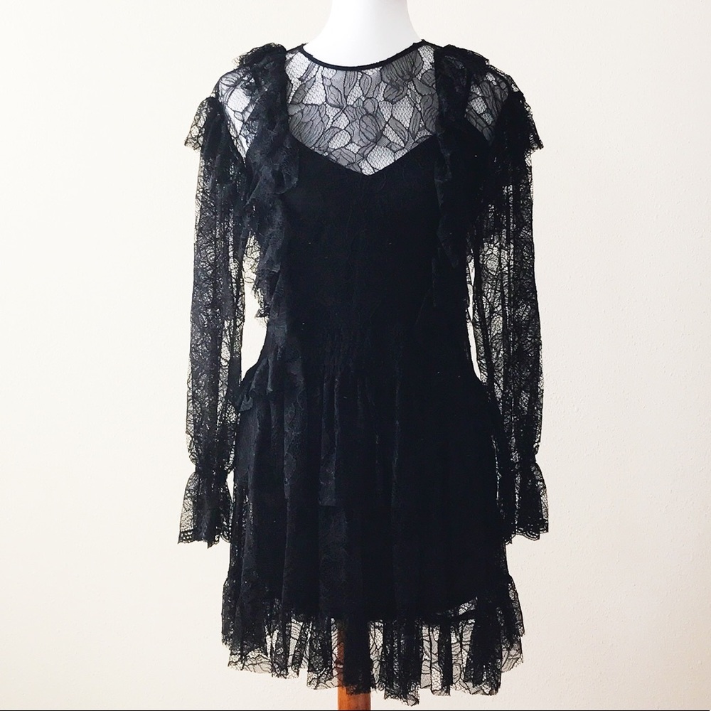 Zara black lace dress - Picture 6 of 8
