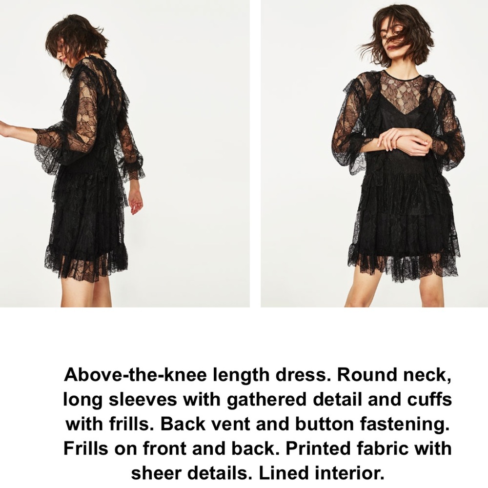 Zara black lace dress - Picture 8 of 8