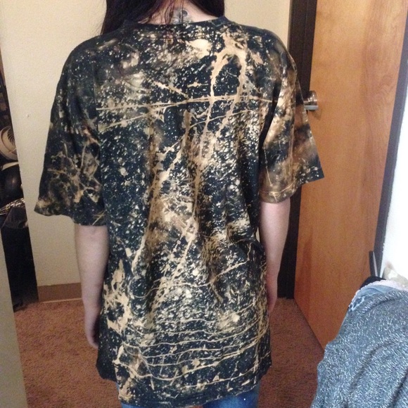 Bleach Dyed Tree Print Shirt - Picture 2 of 2