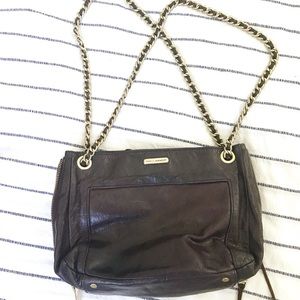 Rebecca Minkoff Leather Purple Swing Shoulder Bag