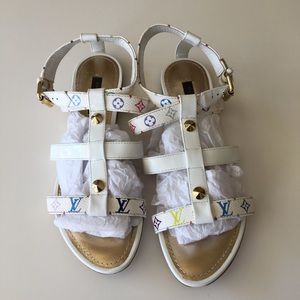 Authentic Louis Vuitton Sandals Flats Shoes 36 6