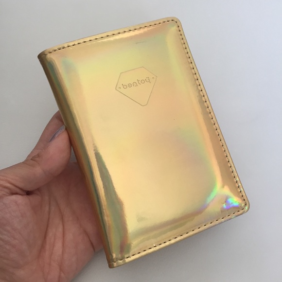 Holographic Gold rainbow Card passport holder case - Picture 2 of 5