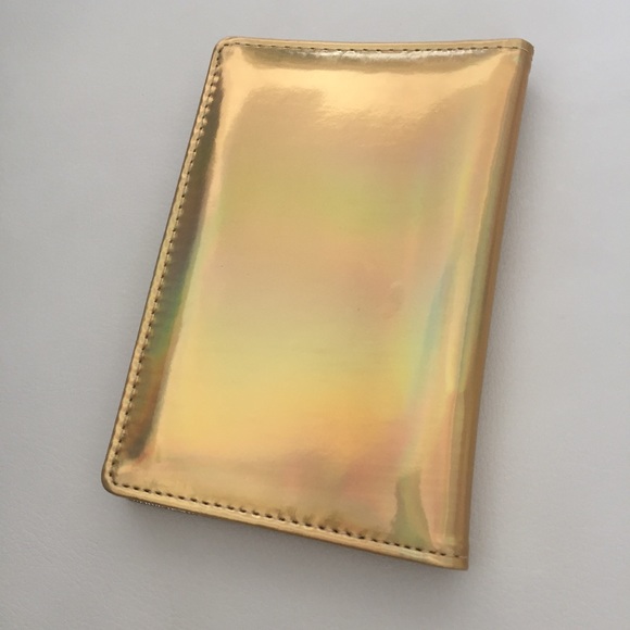 Holographic Gold rainbow Card passport holder case - Picture 3 of 5