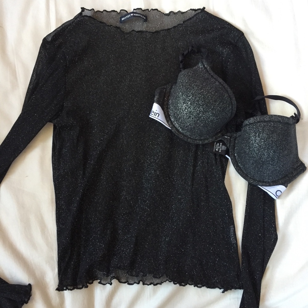 brandy top + calvin klein bra