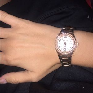 Rose gold fossil watch