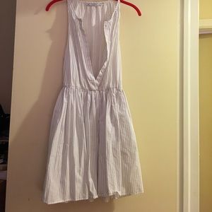 White pinstripe dress