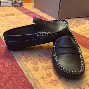 Kids brown leather dress shoes.