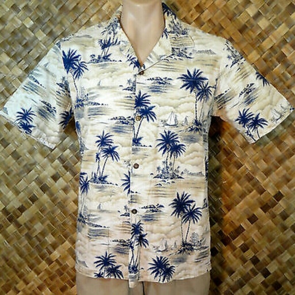 HAWAII BRAND mens HAWAIIAN Shirt. Large - Picture 1 of 3