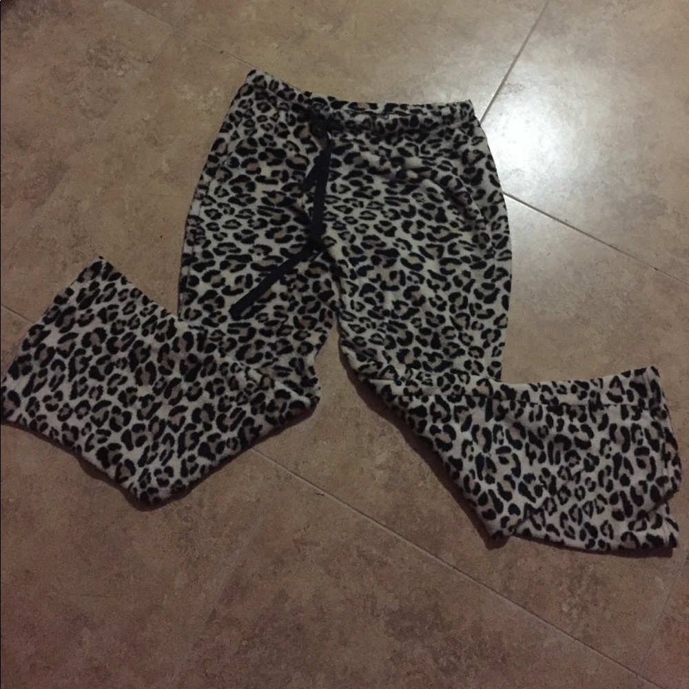 Soft cheetah print pajama pants