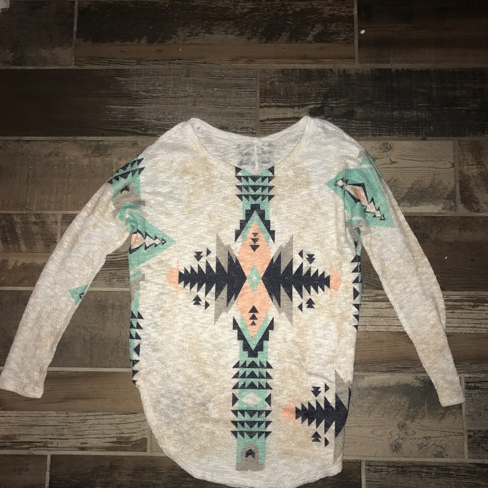 Lightweight tribal sweater size S