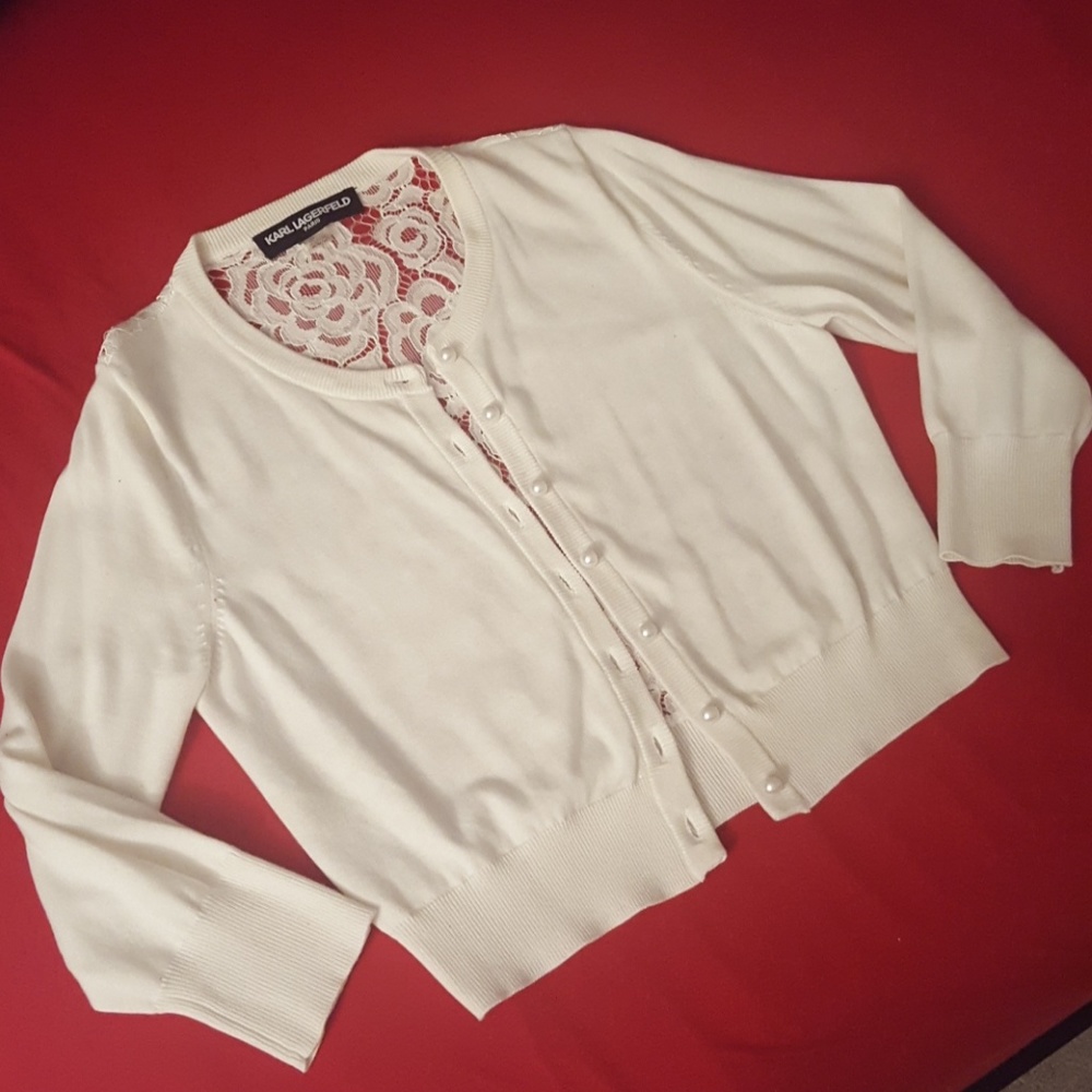 Karl Lagerfeld lace cardigan