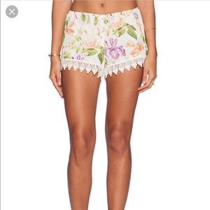 Show Me Your Mumu Bri Lacey Shorts in Flower Press