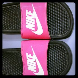 Nike girls slip on sandals kid pink size 2