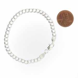 NEW 5MM STERLING SILVER DOUBLE PARALLELO CHARM