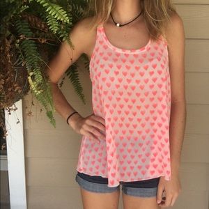 Pink Heart Tank